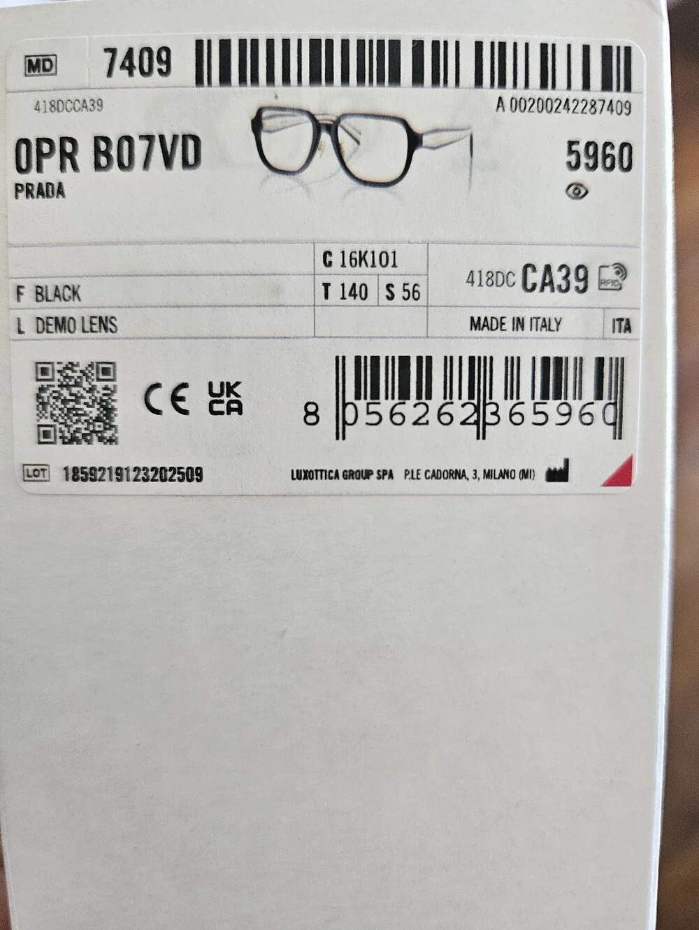 Prada Chunky Preppy Eyeglasses